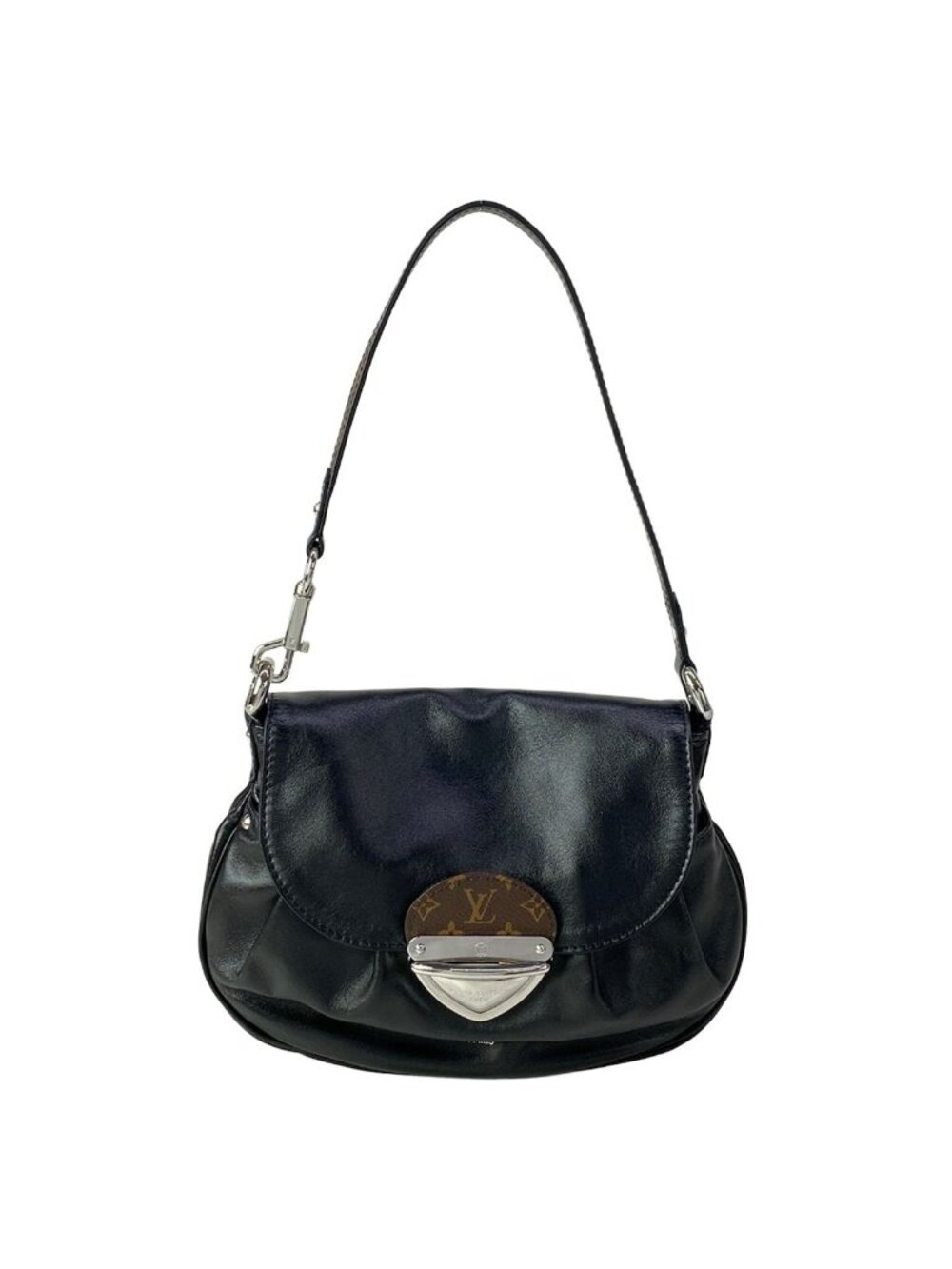 Louis Vuitton Shoulder Bag Sunset Black Leather